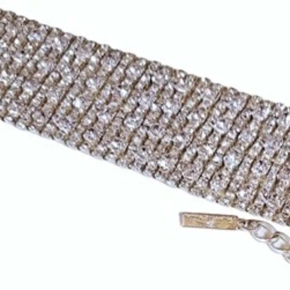 Silver Rhinestone Very Bright Bracelet - Picture 6 of 9